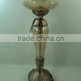 brass handicrafted antique glass candle pillar stand
