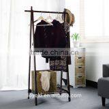 Wood Coat Rack Customizable Antique Wooden Valet Dress Hanging Stand Coat Rack thumbnail-2