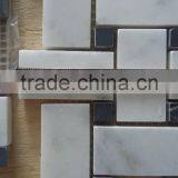 Basketweave Mosaic Tiles Bianco Carrara Mosaic Tile Carrara Marble Mosaic thumbnail-1