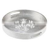 Silver Lacquer Serving Tray thumbnail-1