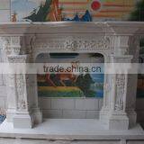 Modern Home Decor Stone Carving Marble Fireplace Mantels thumbnail-6