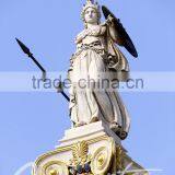 Outdoor Garden Decoration Stone Carved Marble Goddess Athena Statue Greek Sculpture