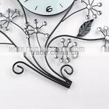 2015 China Factory Modern Luxury Tree Design Iron Art Quartz Wall Clock thumbnail-3