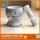 Wholesale White Marble Stone Mortar and Pestle thumbnail-3