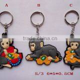 Fashion Low Price New Rubber Monkey Keychain for Russia New Year thumbnail-2