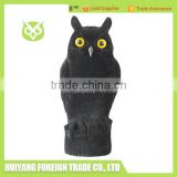 high quality Flocked black owl decoys with sound for hunting