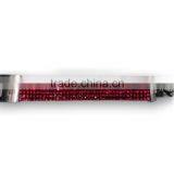 Hot Sale Gift Leather With Crystal Gem Decoration, Bracelet With Zinc Alloy Locking Part, thumbnail-3