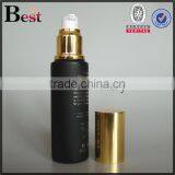 50ml Hot Products Hot Stamping Black Frosted Glass Bottle With Gold Aluminum Pump and Cover for Lotion Cosmetic Packaging thumbnail-2