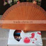 Hand Paited Spanish Wood Fan With Flower Pattern thumbnail-3