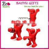 Newest Funny Happy Man Guy Wine Stopper Opener Bottle Opener Set Promotion thumbnail-1