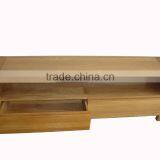 2 Drawer Oak Wood TV Stand thumbnail-3