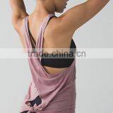 100% Polyester Dry Fit Custom Logo Printed Cheap Sexy Yoga Tank Tops
