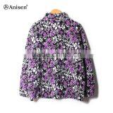 High Quality 100% Polyester Printing Ladies Fleece Sport Jacket thumbnail-2