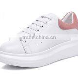 Girls Ladies White Leather Board Shoes Stock Liquidation thumbnail-1