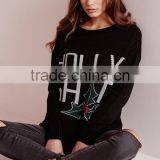 Custom Made Women Cashmere Jumper With Round Neck Longline Oversized Long Sleeve Pullover Sweater For Ladies thumbnail-4