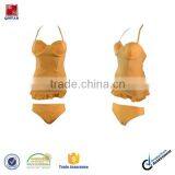 2018 Welcome Yellow Two Pieces Swimsuits With Removable Cup thumbnail-1