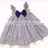 Boutique Girls Wedding Dress Party Wear Baby Soild White Cotton Dresses Wholesale Kids Clothing thumbnail-3