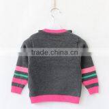 Print Pattern Knitted Kids Pullover Sweater Fashion Ruffle Neck Kids Pullover thumbnail-5