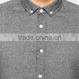 Soften Wash Shirt in Grey Marl With Long Sleeves thumbnail-3