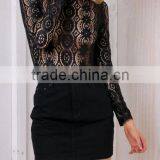 Runwaylover 114 Hot Sale 2017 Women Fashion Lace Transparent T-Shirt thumbnail-3