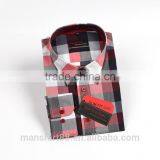 Spandex Cotton Plaid Mens Stretch Shirts thumbnail-1