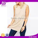 Guangzhou Shandao OEM Wholesale Casual Summer 95% Cotton 5% Spandex Blank Breathable Quick Dry Fitness Women Open Side Tank Top thumbnail-1