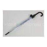 Strong White See Through Umbrella With Clear PVC Manual Open For Lady