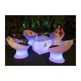 Plastic Modern Bar Chairs Coffee Shop Table and Chairs with RGB Light