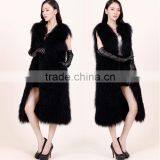 SJ226-02 Black New Arrival 2016 Real Fur Outwear Fur Coat Women thumbnail-2
