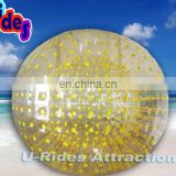 1.00mm transparent PVC colorful inflatable zorbing roller ball on the grass