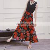 T-SK006 Traditional Bohemia Women Chiffon Maxi Skirt thumbnail-3