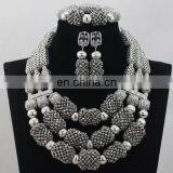 Bridal Wedding Beads Jewelry Set African Women Coral Beads Necklace Set for Party Costume Handcraft Jewelry Set thumbnail-4