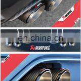 High Quality Custom Akrapovic Carbon Fiber Exhaust Tail Pipe Car Muffler Tips With Ss304 Clamp thumbnail-5