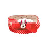 PU leather Belt with Minnie Mouse Buckle