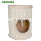 Circular Sisal Warm Cat Scratcher House With Bird Toy thumbnail-1