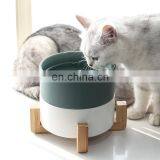 Wholesale Japan Style Printed White Custom Marble Ceramic Cat Pet Dog Bowl thumbnail-5