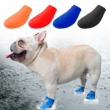 4 Pcs Waterproof Dog Shoes Pets Boots Socks For Small Dogs Cats Non Slip Rubber Rain Dog Shoes Socks for Outdoor Candy Colors thumbnail-2