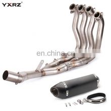 Hot sale muffler pipe front header pipe escape  full exhaust  R1 MT-10 motorcycle exhaust pipe