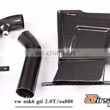Customer Design Dry Carbon Fiber Auto Parts 3K Twill Air Intake Kit For VOLKSW EA888 Mk6 Gti 2.0T thumbnail-2