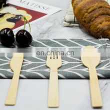 Disposable Spoon Multifunction Biodegradable Eco Friendly Natural Bamboo Disposable Forks Knives Spoons Set