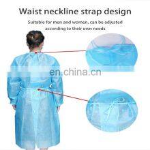 Disposable PP +PE Waterproof Nonwoven Level 2 Protective Apparel Light Weight Isolation Gown thumbnail-4