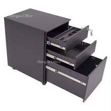 Lockable Office Storage Cabinet for School Staff Room, 4 Drawer Vertical Steel Unit With Anti-collision Buffer Design, Factory Direct thumbnail-3