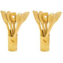 6pcs Eco Bamboo Cooking Spoons Set,bamboo Wood Utensils Wholesale thumbnail-4