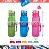 650ml Adult and Child Silicone Foldable Water Bottle for Traveling BPA Free thumbnail-3