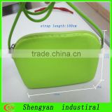fashional mini design ladies silicone bags with long strap for chirstmas customized