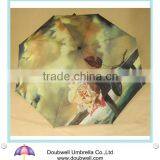 Custom Picture Printed 3 Fold Automatic Umbrella