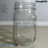 450ml Clear Square Glass Storage Jar/glass Mason Jar thumbnail-1