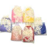 2015 Autumn Winter Newest Embroidery Floral Lace Sewed Cotton Baby Girls Scarf thumbnail-6