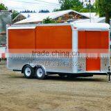 Orange Biaxial Traction Diner Food Truck for Sale Mobile Food Truck Mobile Food Trailer Fast Food Mobile Kitchen Trailer for Sal thumbnail-2