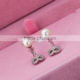 Hot Selling 925 Sterling Silver Diamond Stud Earrings for Wedding thumbnail-3